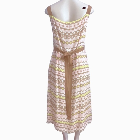 Hobbs Invitation Silk Chiffon Circle print Dress SZ 18 Multicolor - Picture 7 of 16